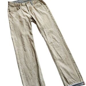 Robert Graham Jeans Mens 31 Slim Jim Rustic Tan Gray Denim Rockabilly